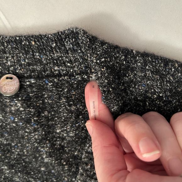 Margaret O'Leary Merino Wool Alpaca Silk Blend Speckled Grey Sweater Size Small - Picture 4 of 8